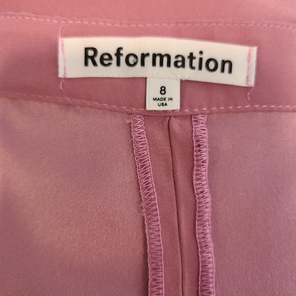 Reformation Alli Silk Halter Dress in Sugar Plum - Picture 7 of 7